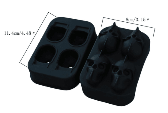Fashion style ice cube tray FDA silicone ice molds skull ice mold
