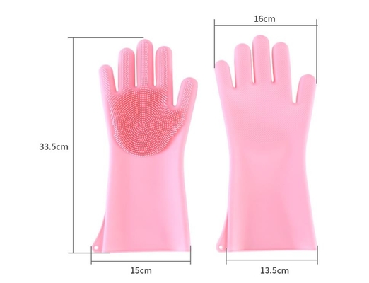 Cleaning  Silicone Hand Gloves , Silicone Cooking Mitts Waterproof For Laundry