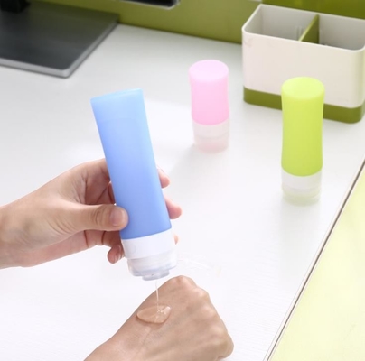 1 Ounce Silicone Travel Packing Bottle , Silicone Travel Containers Mixing Color