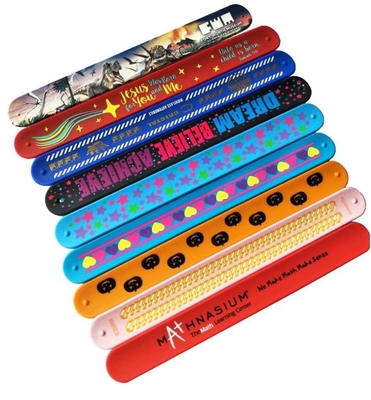 Bulk Silicone Rubber Bracelets Logo Printable Debossed Silk Printing