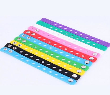 Sport Gift Silicone Rubber Bracelets Adjustable With With PVC Charms