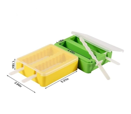 Summer Popsicle Silicone Ice Block Moulds , Stackable Ice Cube Trays PP Material