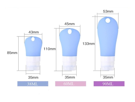 Empty Cute Bpa Free Silicone Travel Packing Bottle With Hook Hole