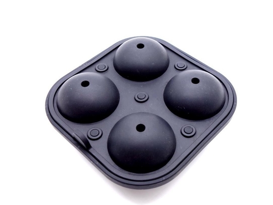 Big Bourbon Cocktail Silicone Ice Ball Molds , Sphere Ice Molds 4 Cavity