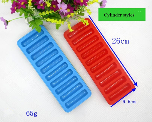 Bar High Temperature Silicone Molds , Non Stick Ice Cube Trays Cylinder Shape