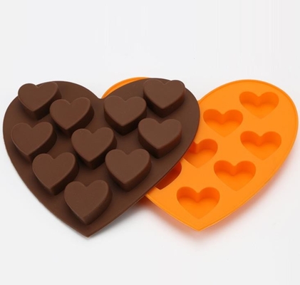 FDA  Heart Shaped Custom Made Chocolate Molds  -40~230°C Temperature Range
