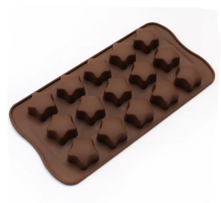 Flexible Star Shaped Silicone Chocolate Molds Space Saving 21*10.7*1.5cm
