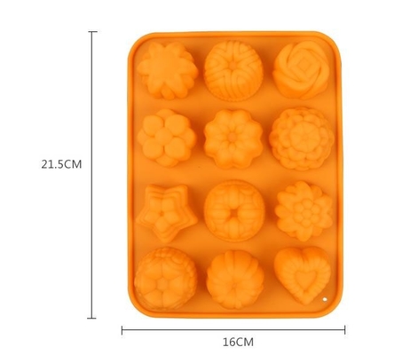 Flower Cocktail Silicone Ice Cube Molds 87g Lightweight Decorative