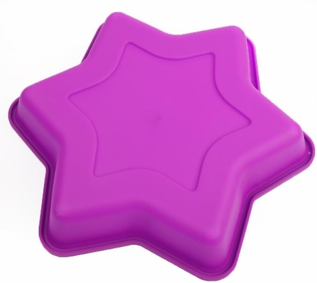 Food Grade Silicone Baking Tray , Silicone Bakeware Molds Hexagram Custom Design