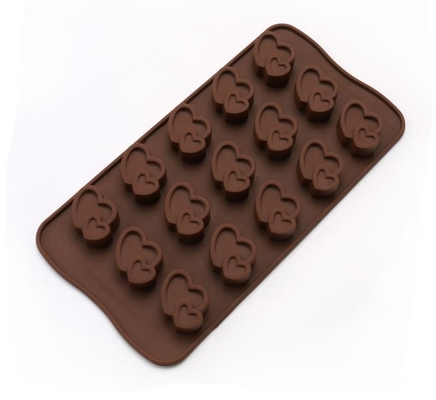 Heart Shaped Cookie Silicone Chocolate Molds Easy Filling Dishwasher Safe