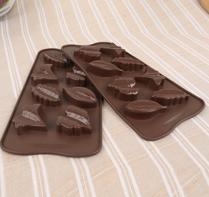 3d Custom Hard Leaf Silicone Candy Molds 8 Cavity Light Weight Easy Cleaning
