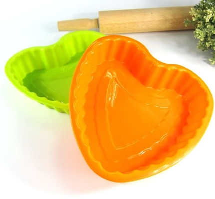 Oven Silicone Cake Molds , Silicone Cooking Molds Flexible Heart Shape