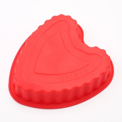 Oven Silicone Cake Molds , Silicone Cooking Molds Flexible Heart Shape