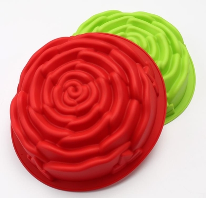 Large Size Silicone Baking Molds Rose Flower Customized Color