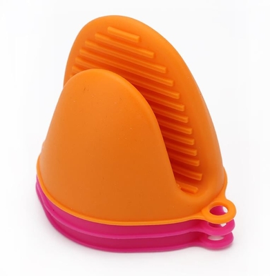 Round Long Silicone Oven Gloves With Fingers Fire Resistant Oven Mitts