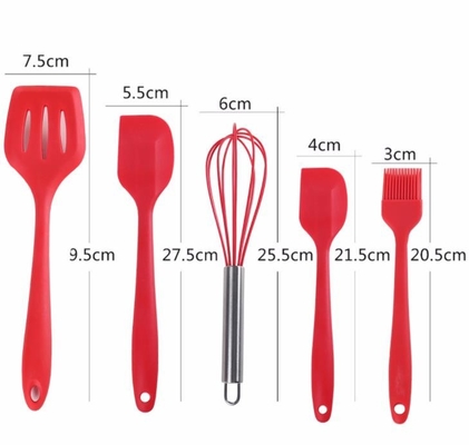 Food Grade Silicone Kithen tools sets  with 5 different silicone tools