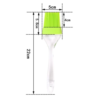XL size Transparent plastic handle Food Grade Silicone Baking Brush Tool