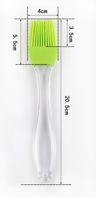 Large size Transparent plastic handle Food Grade Silicone Baking Brush