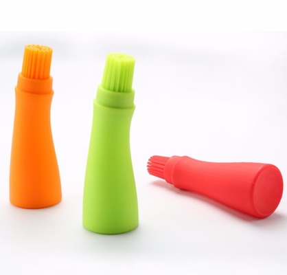 Food Grade Barbeque tools silicone Oil white bottle with colorful brush