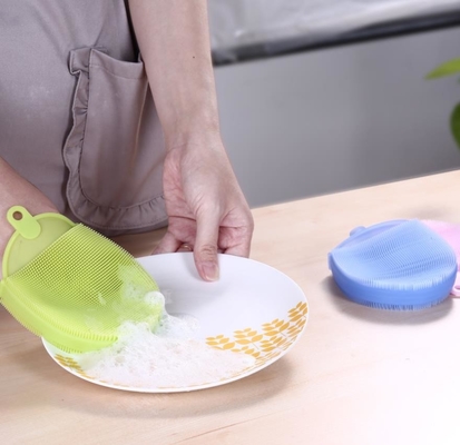 Food Grade Silicone Washing Brushes kitchen tools in Oval shape