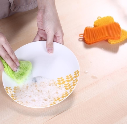 Soap shape Food Grade Silicone Washing Brush for Cleaning dishes and fruit