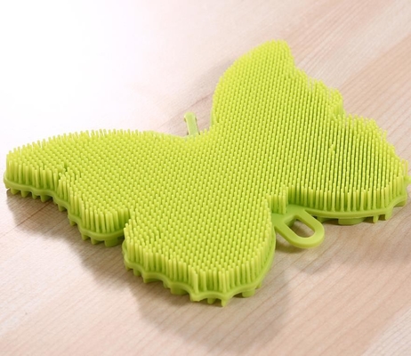 Butter-fly shape Food Grade Silicone Washing Brush  for Cleaning dishes and fruit