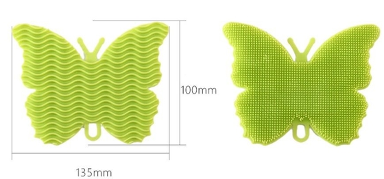 Butter-fly shape Food Grade Silicone Washing Brush  for Cleaning dishes and fruit