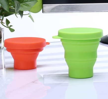 BPA Free Food Grade Collapsible Silicone Folding cup for outdoors
