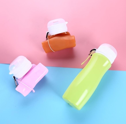 450ML bpa free water bottles FDA silicone water bottles with custom printing logo