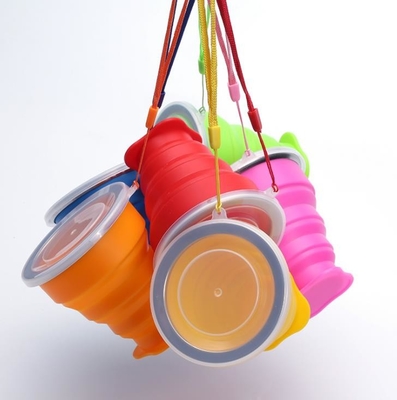 Portable Food Grade Silicone collapsible travelling usage foldable cup