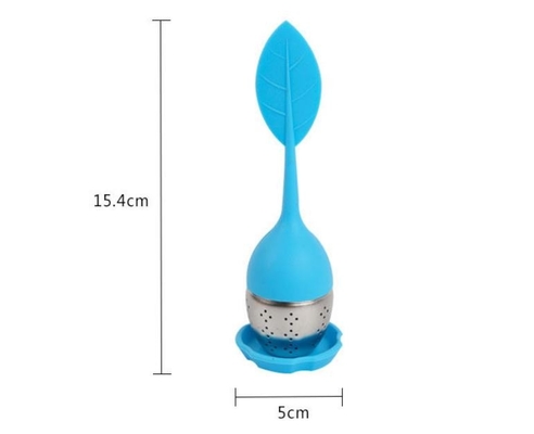 BAP free tea infuser Cute silicone tea infuser leaf shape FDA silicone