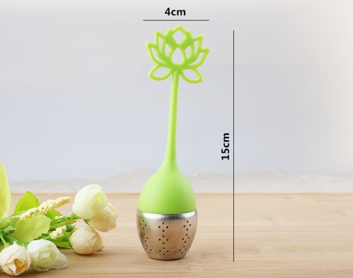 Lotus Flower shape Food Grade Silicone Tea strainer with printing logo