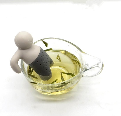 BPA Free Mr Tea FDA standard Silicone Tea infuser Man with box package available
