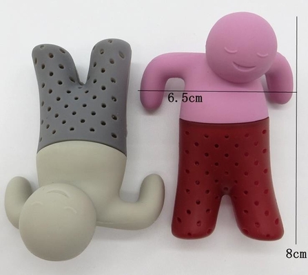 BPA Free Mr Tea FDA standard Silicone Tea infuser Man with box package available