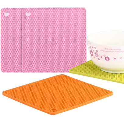 Small Honeycomb Silicone Kitchen Tools Plated  18.2*18.2*0.6cm For Baby