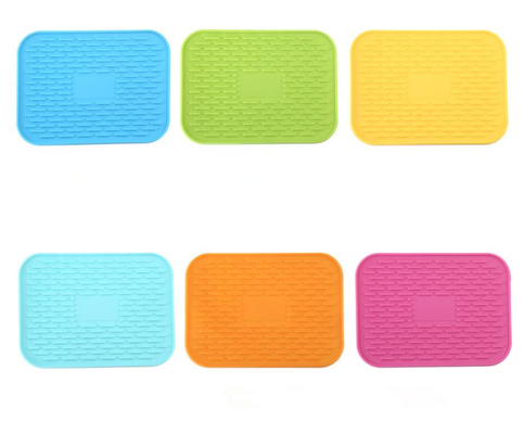 Rectangle Silicone Kitchen Tools , Silicone Baby Food Mat Heat Insulation