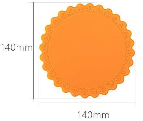Non Stick Silicone Cooking Products Medium Size Cup Mat  Rose Flower Style