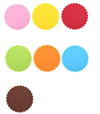 Non Stick Silicone Cooking Products Medium Size Cup Mat  Rose Flower Style