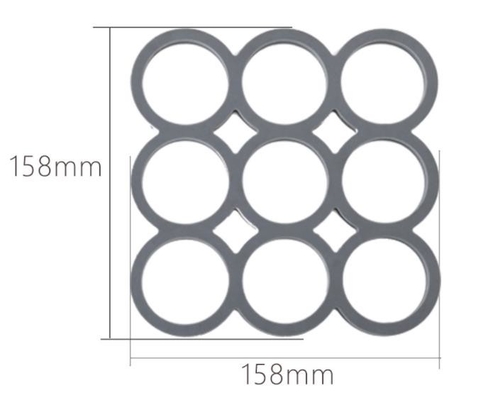Square Silicone Coated Cooking Utensils 9 Holes Table Protective