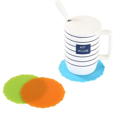 OEM ODM Colorful Silicone Kitchen Utensil Set Round Shape Anti Slip
