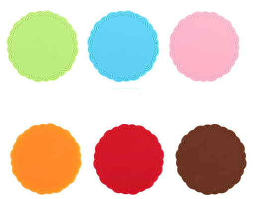 OEM ODM Colorful Silicone Kitchen Utensil Set Round Shape Anti Slip