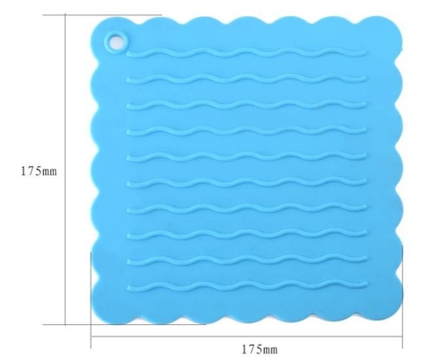 Gourmet Placemat Silicone Kitchen Tools Embossed Water Wave Pattern