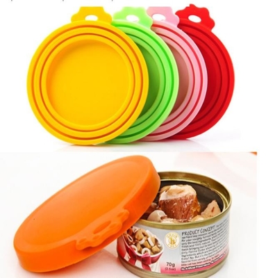 Excellent Sealing Unique Kitchen Gadgets , Pet Food Silicone Can Lids Seamless
