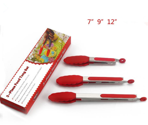 Durable Professional Silicone Kitchen Tools Three Piece Easy Cleaning