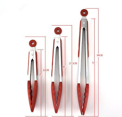 Durable Professional Silicone Kitchen Tools Three Piece Easy Cleaning