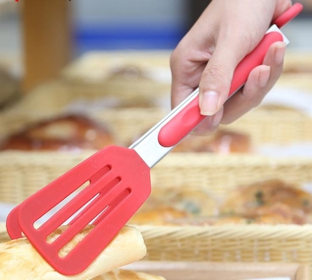 Slotted Turner Silicone Kitchen Items Custom Logo Printable Spatula Tong