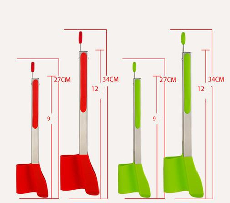 12 Inch Clever Silicone Kitchen Tools , Ilicone Kitchen Spoons Food Grade
