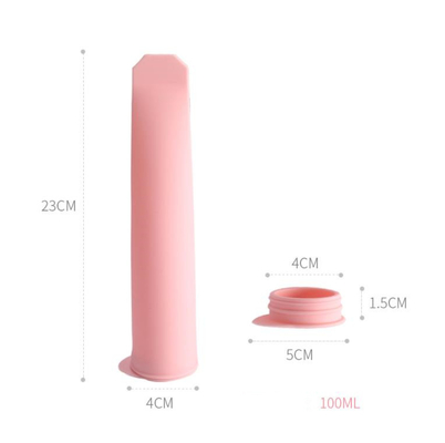 Nordic Colour DIY Ice Cream Silicone Popsicle Molds Commercial Food Grade With Lid