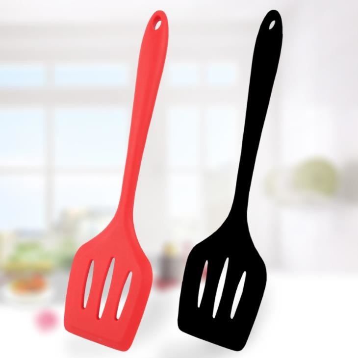 Solid Color Food Grade styles silicone slotted turner cooking tools