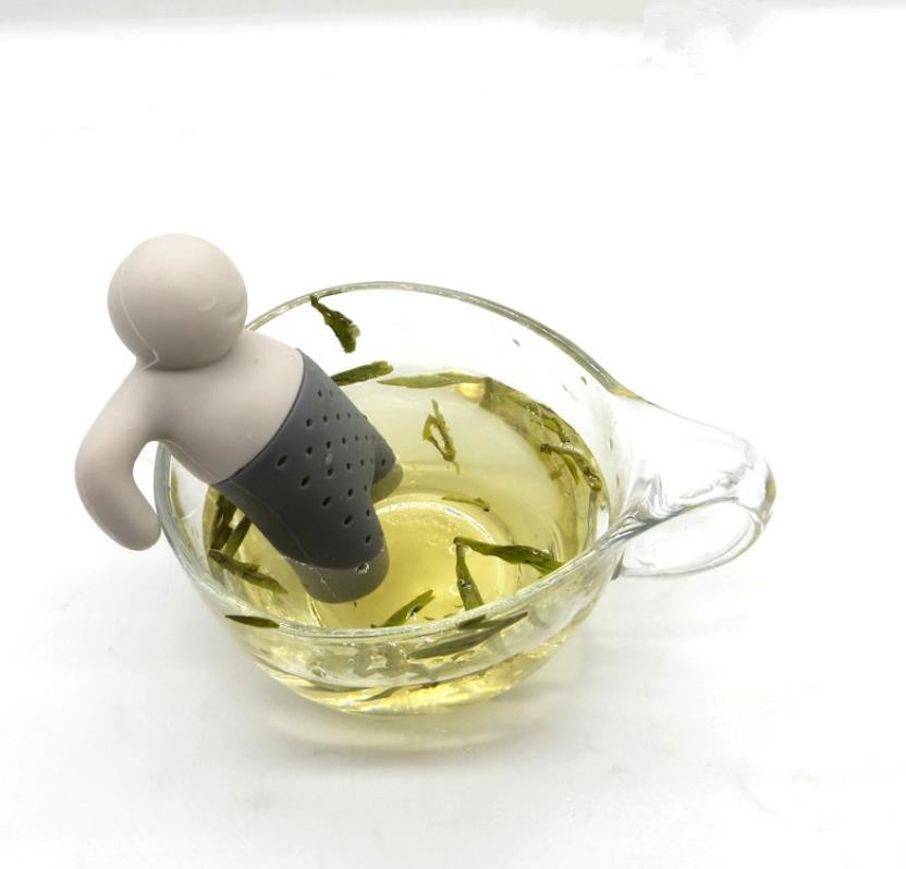 BPA Free Mr Tea FDA standard Silicone Tea infuser Man with box package available